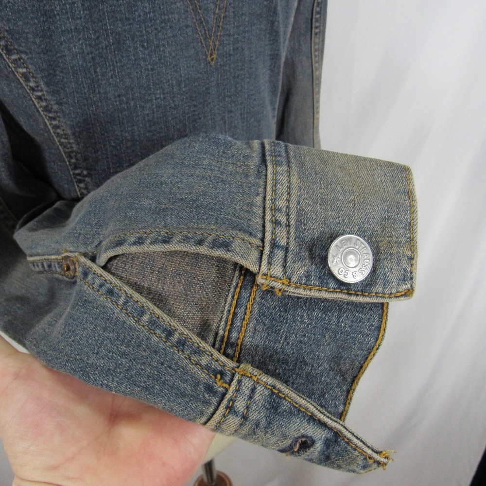 Levi's Stretch Jean Jacket Button Down Rustic Nwot - image 7